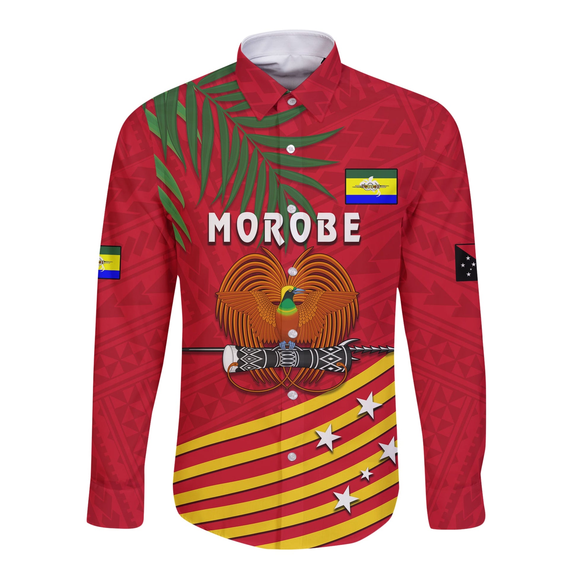 Morobe Province Hawaii Long Sleeve Button Shirt Coconut PNG