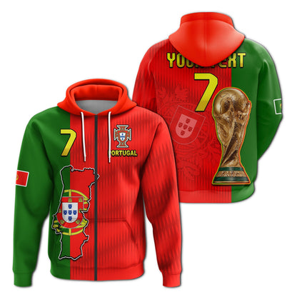 Custom Portugal Football 2022 Hoodie Style Flag Portuguese Champions