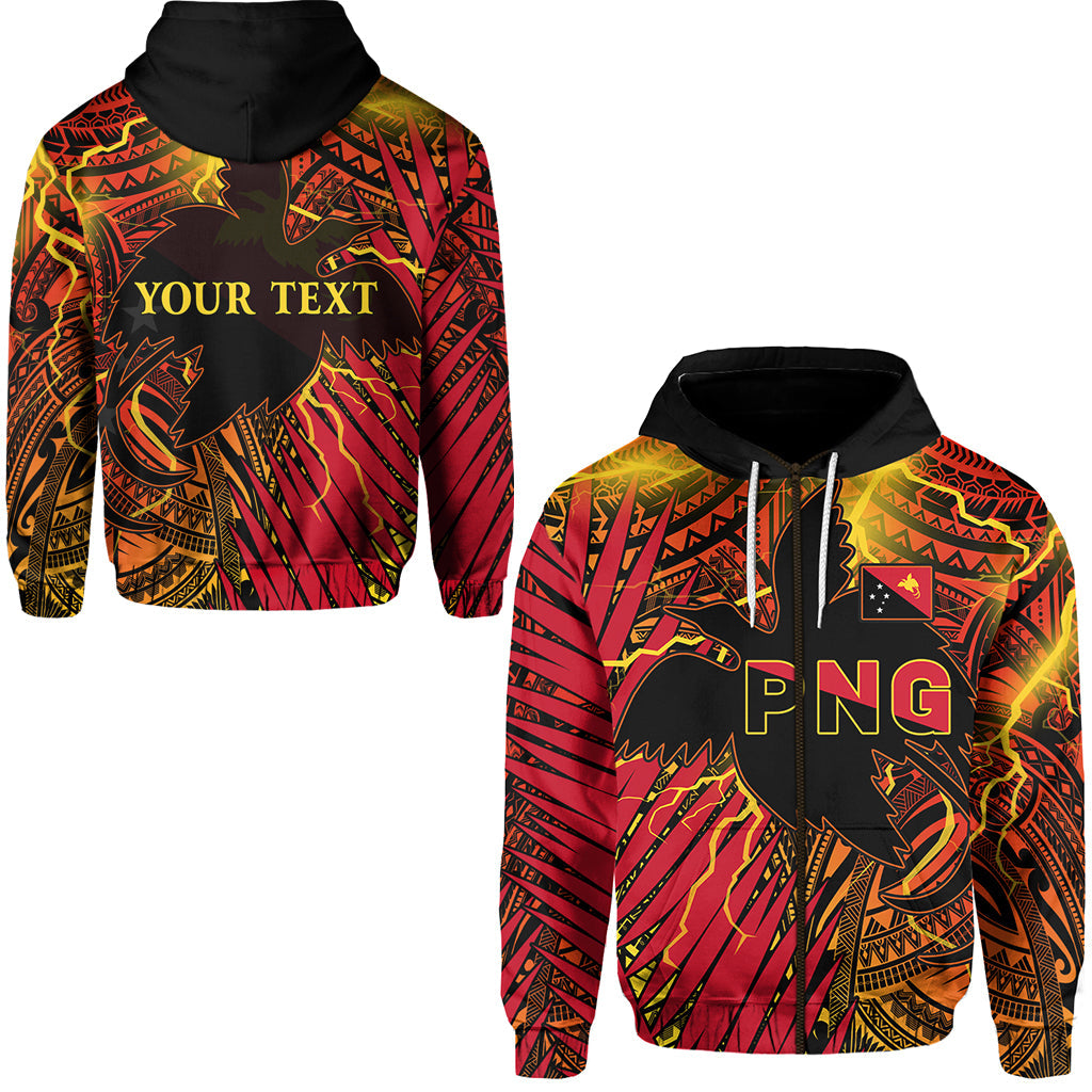 ( Personalised) Papua New Guinea Zip Hoodie Style Stalwart Polynesian