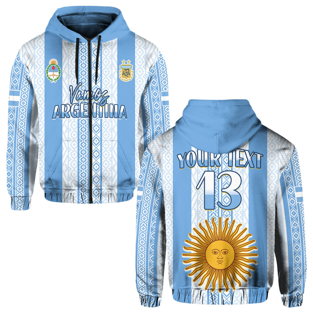 Custom Argentina Football Hoodie Champions World Cup Gaucho Vamos