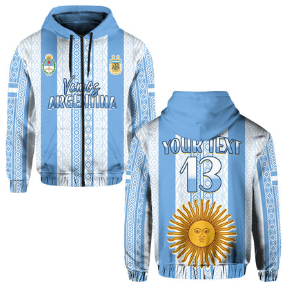 Custom Argentina Football Hoodie Champions World Cup Gaucho Vamos