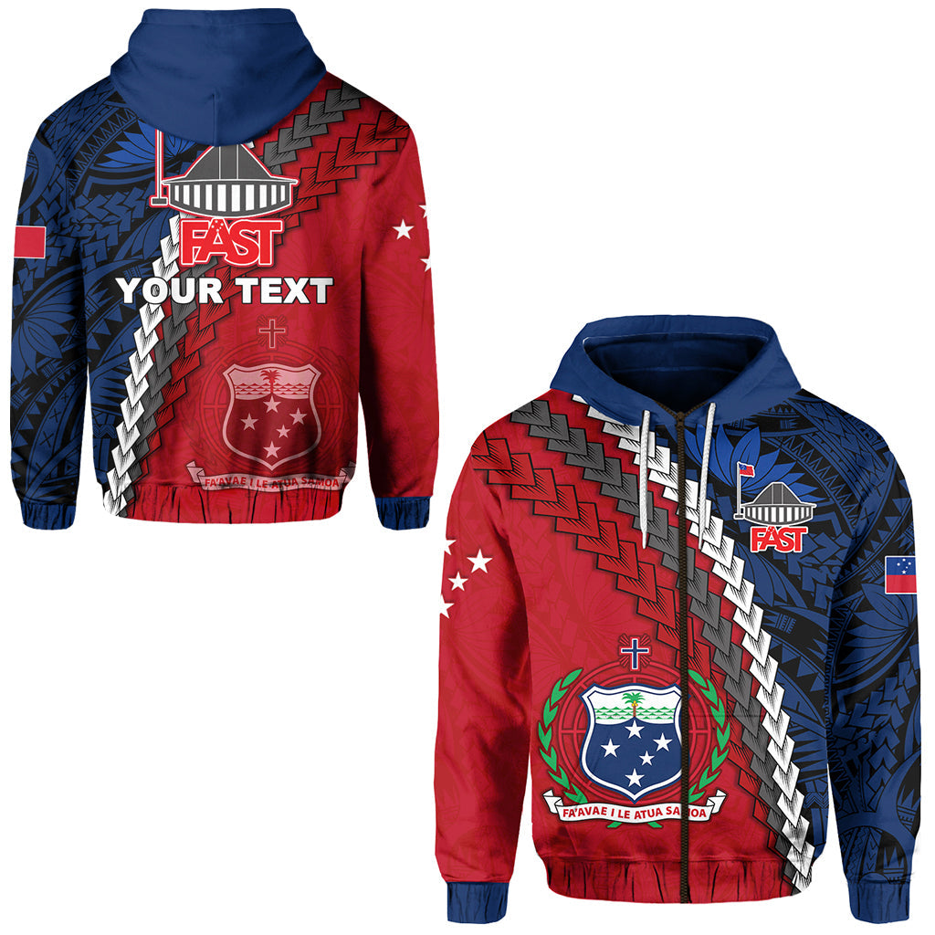 ( Personalised) F.A.S.T Samoa Zip Hoodie Polynesian