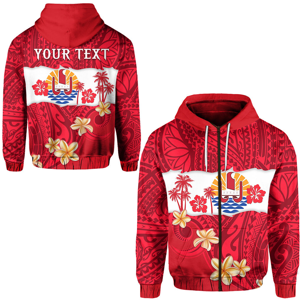 ( Personalised) Tahiti Polynesian Zip Hoodie Mythical Destination