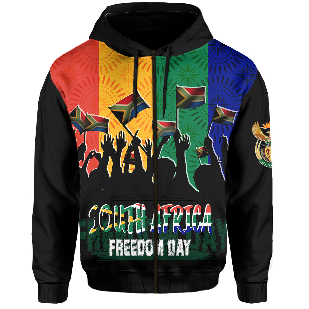 Shweshwe Pattern South Africa Freedom Day Hoodie Freedom Is In Your Hands
