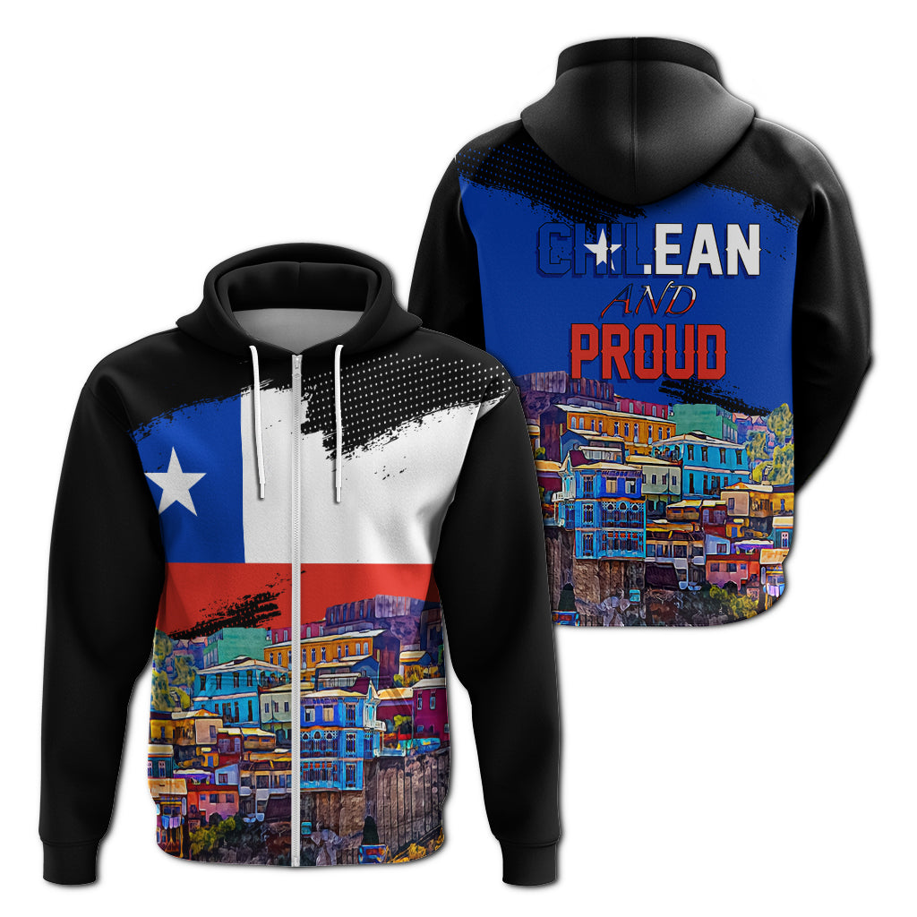 Chile Valparaiso Skyline Hoodie Chilean and Proud