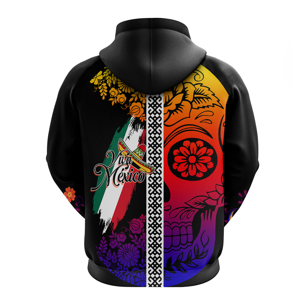 Mexican Dia de Muertos Sugar Skull Hoodie Viva Mexico LT7
