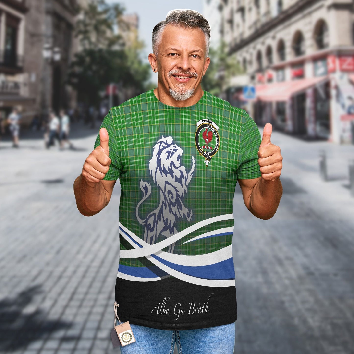 Printivon Currie Clan Crest Alba Gu Brath T Shirt Scotland Gift