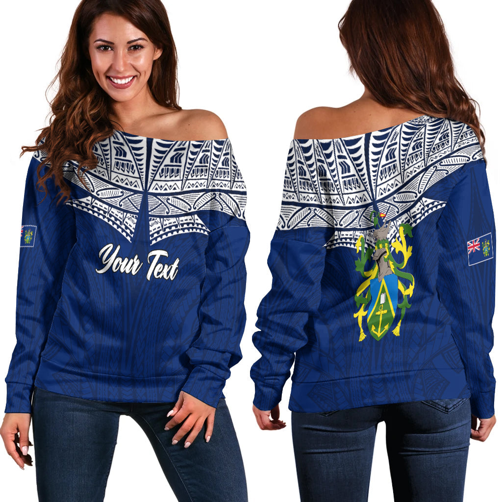 (Custom Personalised) Pitcairn Islands Pride Women Off Shoulder Sweater