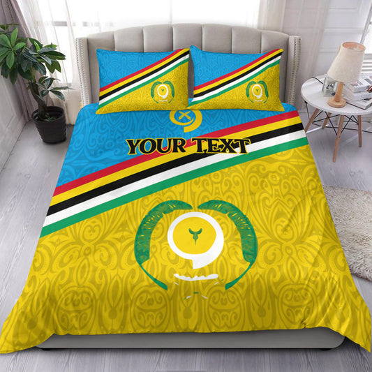 (Custom Personalised) Vanuatu Torba Province Bedding Set Flag Style