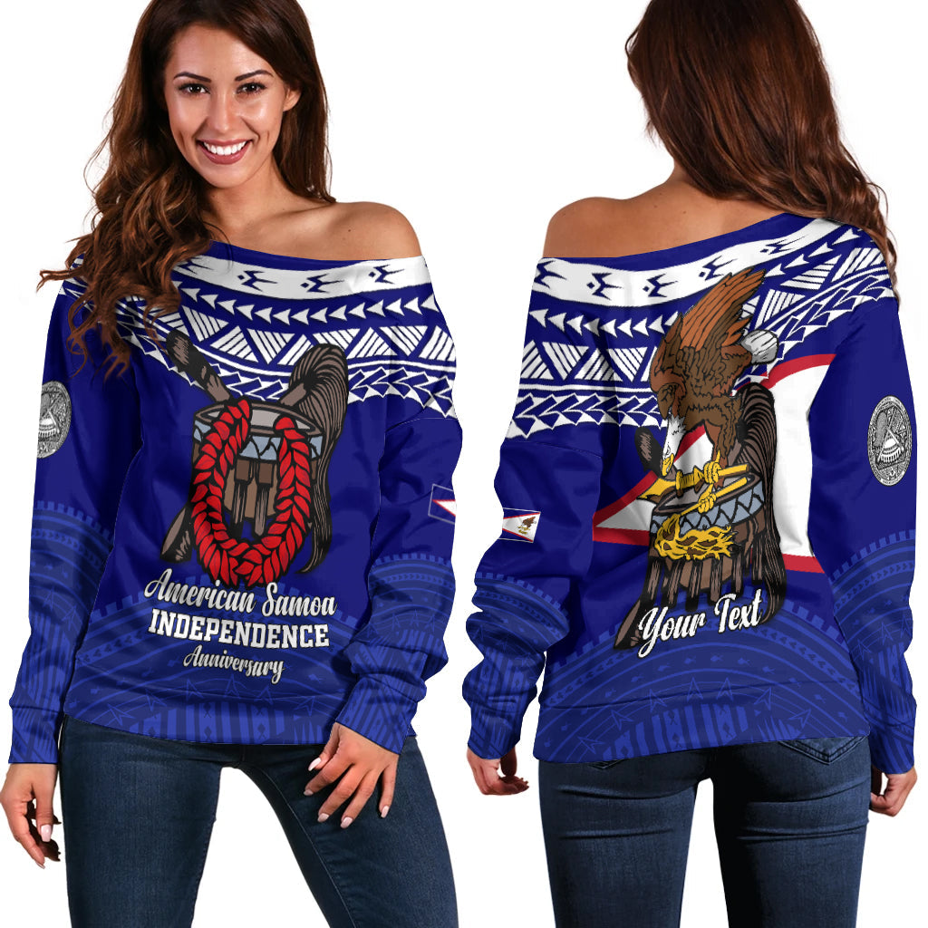 Custom American Samoa Independence Anniversary Pride Women Off Shoulder Sweater