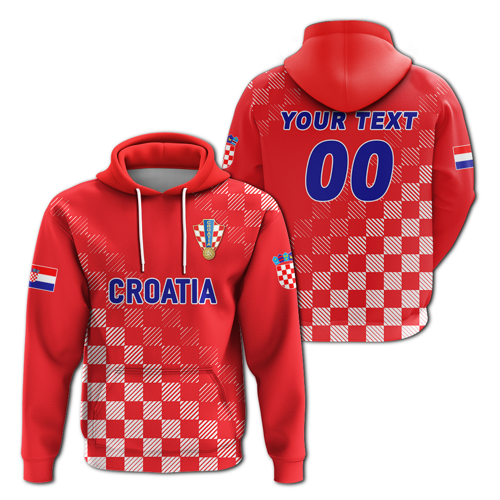 Custom Croatia Hoodie Football 2022 Champions Pride Red