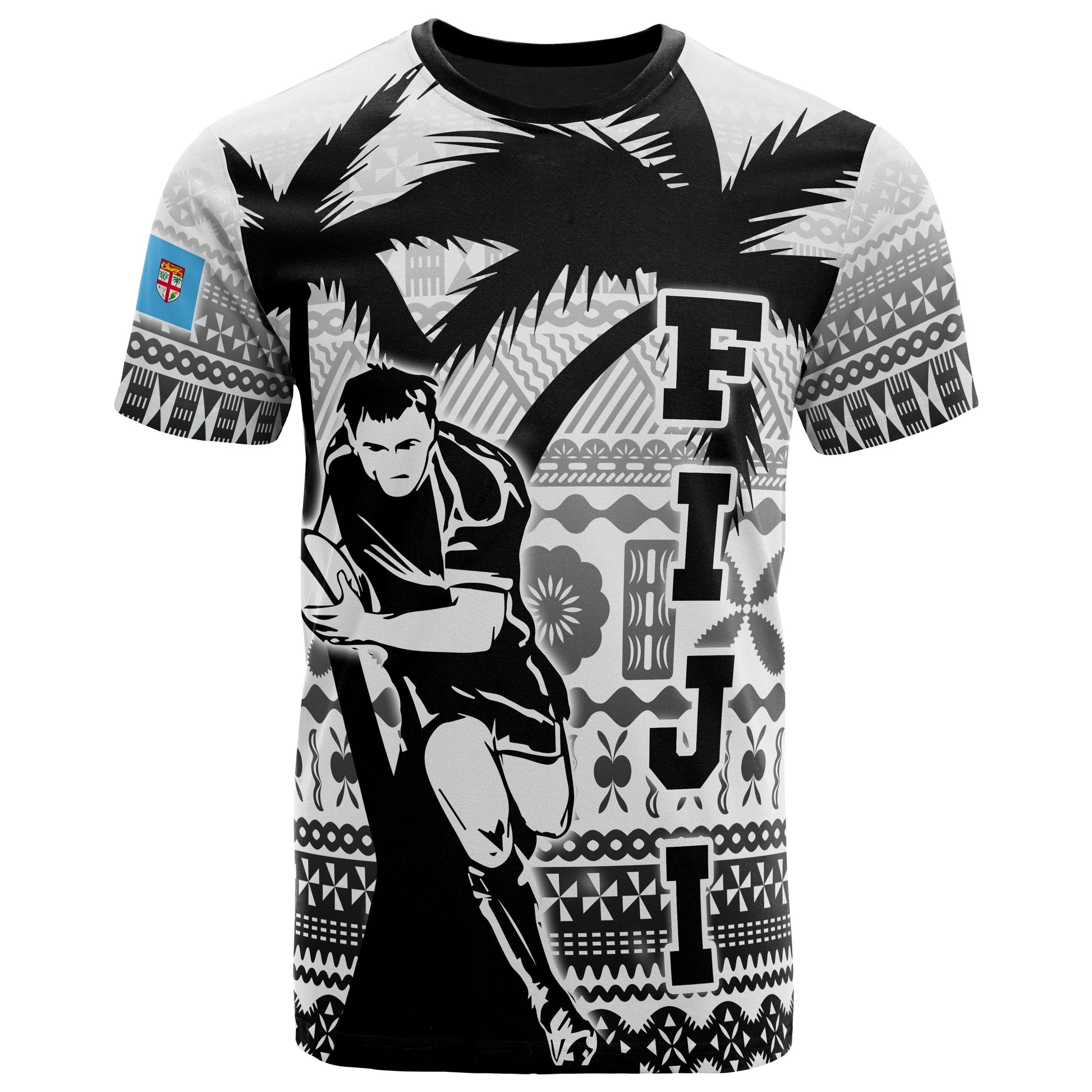 Fiji Tapa T-shirt Rugby Go Fiji Go