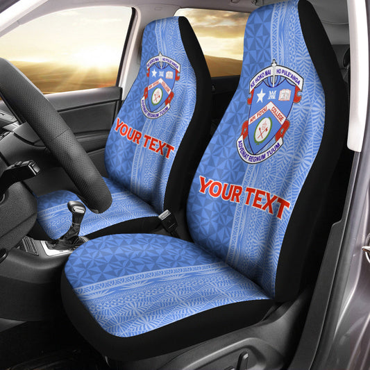 (Custom Personalised) Tonga Apifo'ou College Car Seat Covers Tongan Tribal