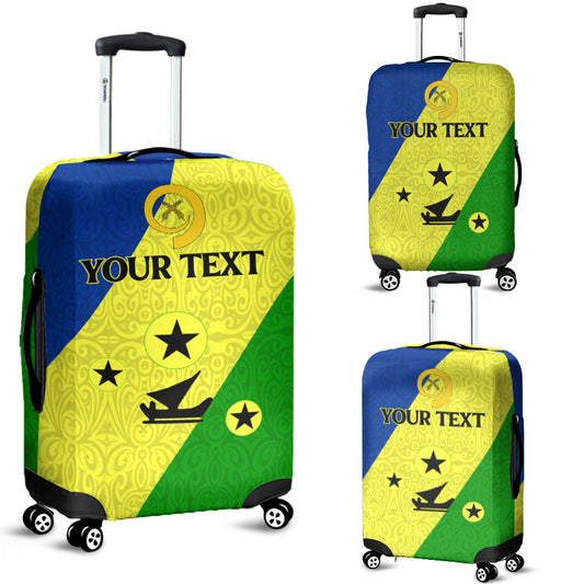 (Custom Personalised) Vanuatu Malampa Province Luggage Covers Flag Style