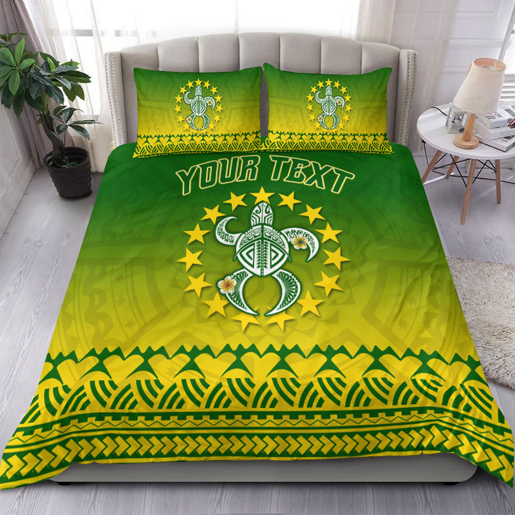 (Custom Personalised) Cook Islands Turtle With Tribal Bedding Set