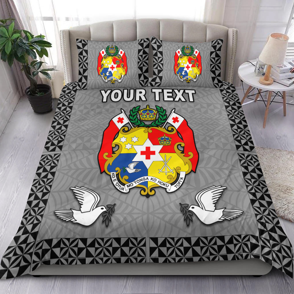 (Custom Personalised) Tonga Bedding Set Be Unique Version 01 Grey