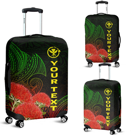 (Custom Personalised) Hawaii Polynesian Luggage Covers Ohia Lehua