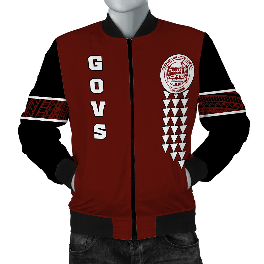 Hawaii Bomber Jacket Farrington High Custom Your Class Bomber Jacket Maroon