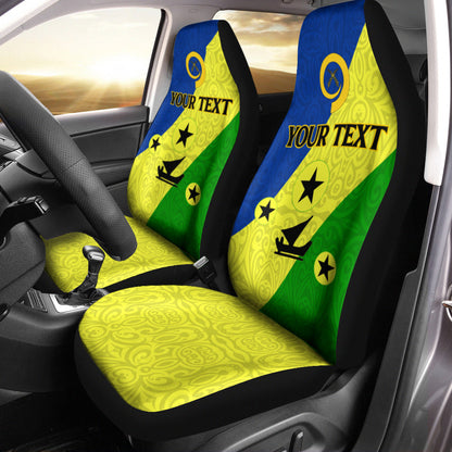 (Custom Personalised) Vanuatu Malampa Province Car Seat Covers Flag Style