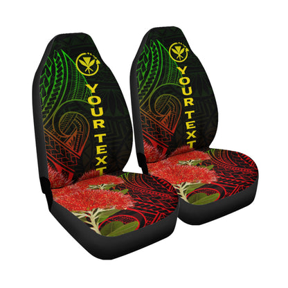 (Custom Personalised) Hawaii Polynesian Car Seat Covers Ohia Lehua