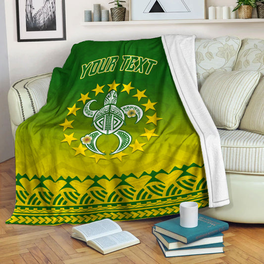 Custom Personalised Cook Islands Turtle With Tribal Blanket