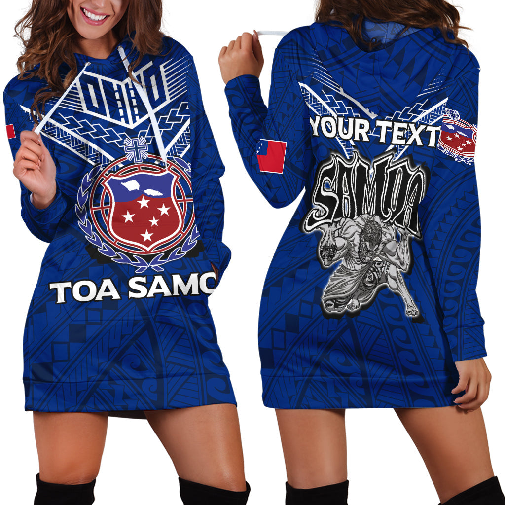 Custom Personalised Toa Samoa Rugby Hoodie Dress Samoan Warrior Pride