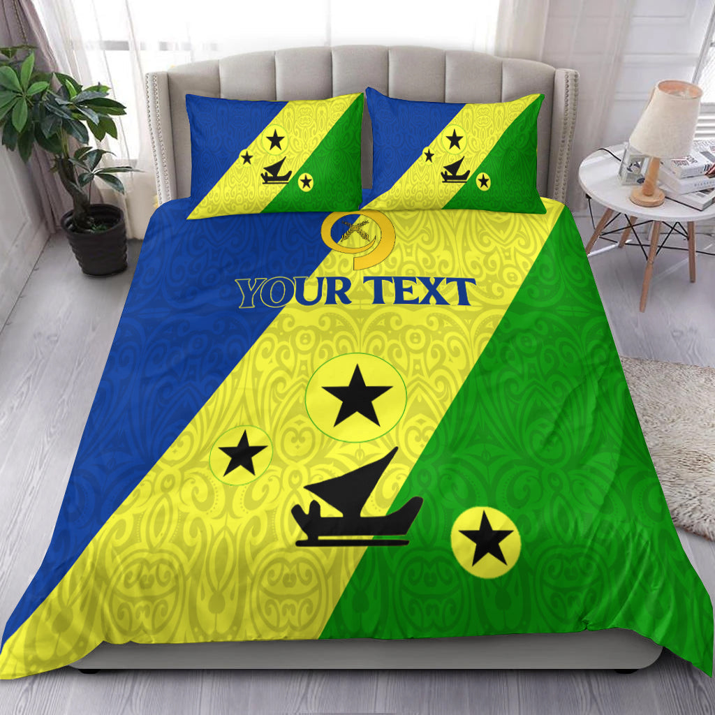 (Custom Personalised) Vanuatu Malampa Province Bedding Set Flag Style
