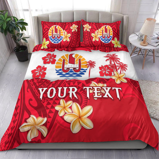 (Custom Personalised) Tahiti Polynesian Bedding Set Mythical Destination