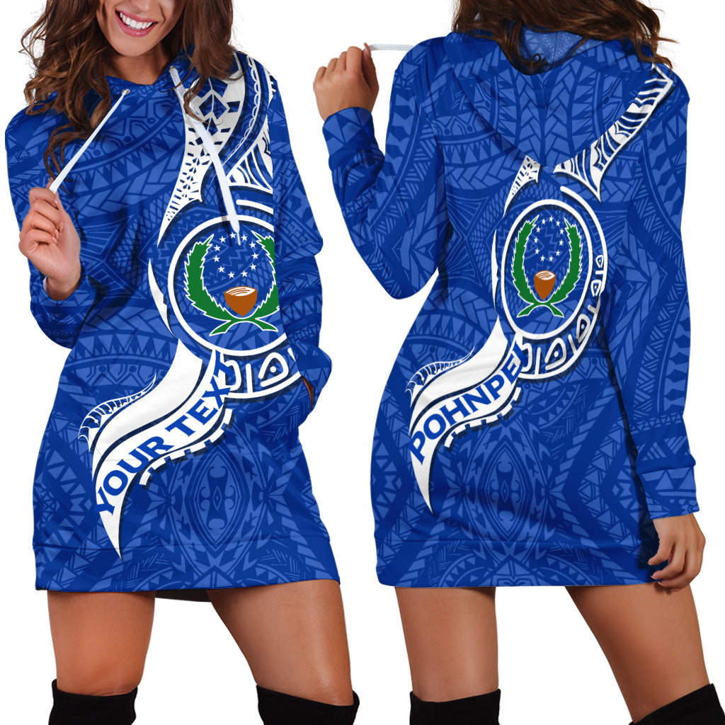 Custom Personalised Pohnpei Hawaiian Shirt Micronesia Pride Blue