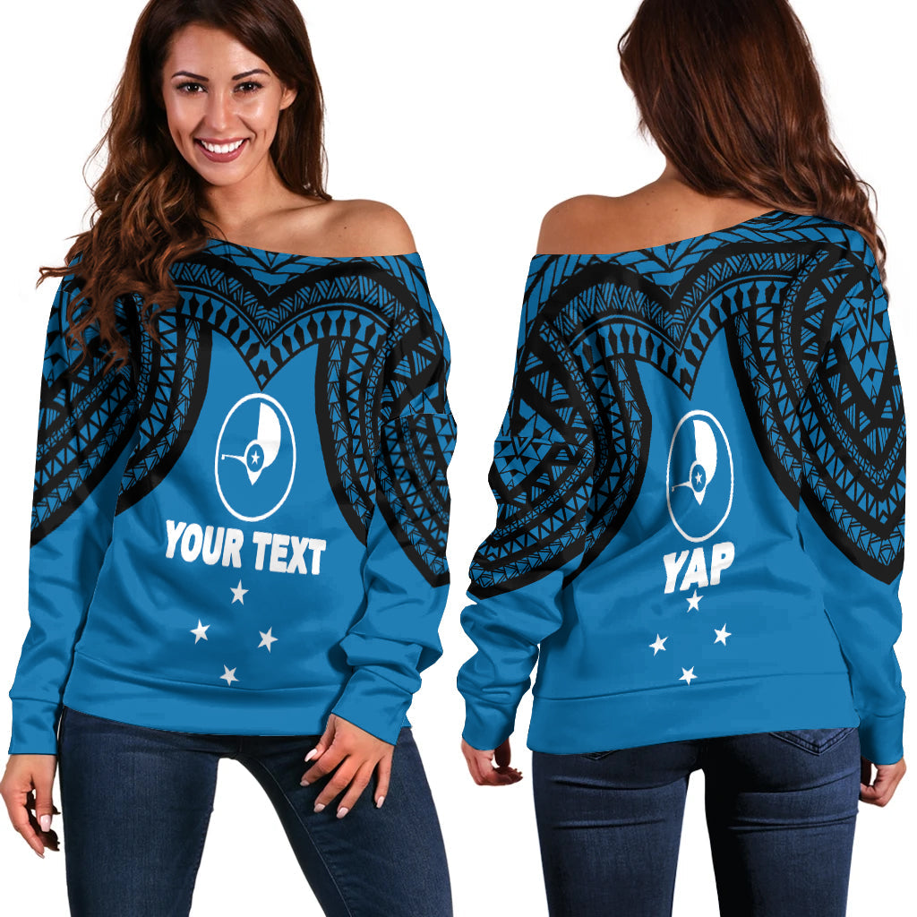 (Custom Personalised)Micronesia Yap Proud Yapese Women Off Shoulder Sweater