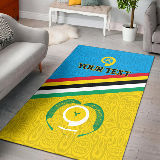 (Custom Personalised) Vanuatu Torba Province Area Rug Flag Style