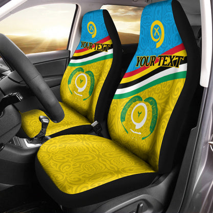 (Custom Personalised) Vanuatu Torba Province Car Seat Covers Flag Style