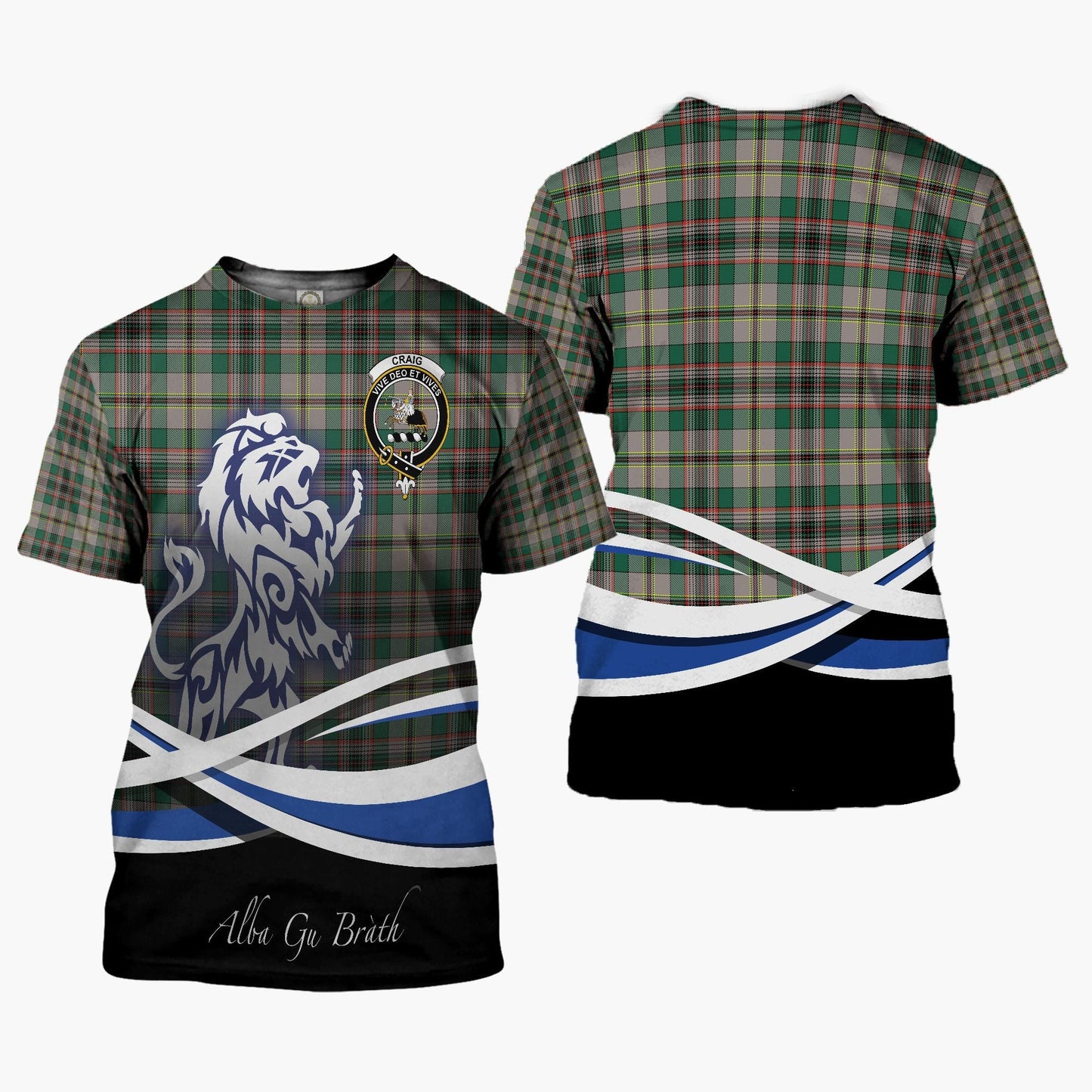 Printivon Craig Clan Crest Alba Gu Brath T Shirt Scotland Gift