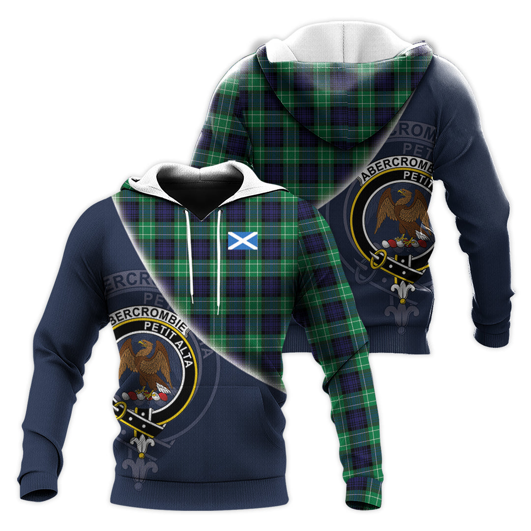 Printivon Abercrombie Tartan Scottish Crest Hoodie