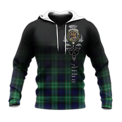 Printivon Abercrombie Tartan Crest Alba Celtic Hoodie