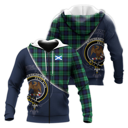 Printivon Abercrombie Tartan Scottish Crest Hoodie