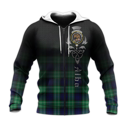 Printivon Abercrombie Tartan Crest Alba Celtic Hoodie