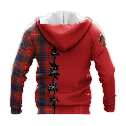 Printivon Abernethy Tartan Hoodie Lion Rampant And Celtic Thistle Style