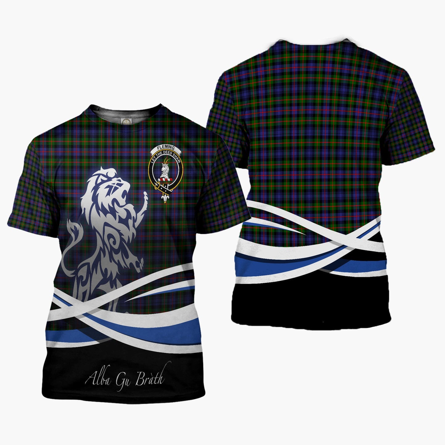Printivon Fleming Clan Crest Alba Gu Brath T Shirt Scotland Gift