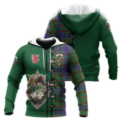 Printivon Adam Tartan Hoodie Lion Rampant And Celtic Thistle Style