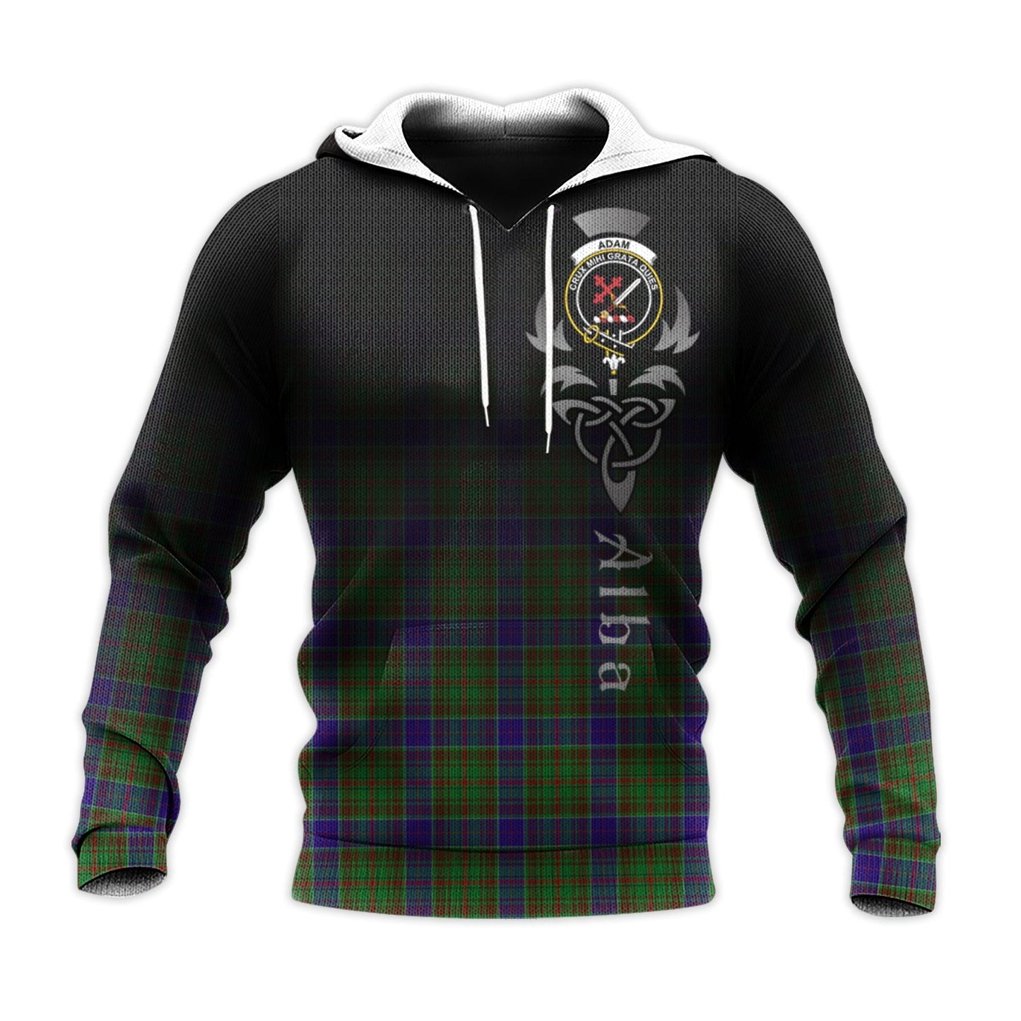 Printivon Adam Tartan Crest Alba Celtic Hoodie