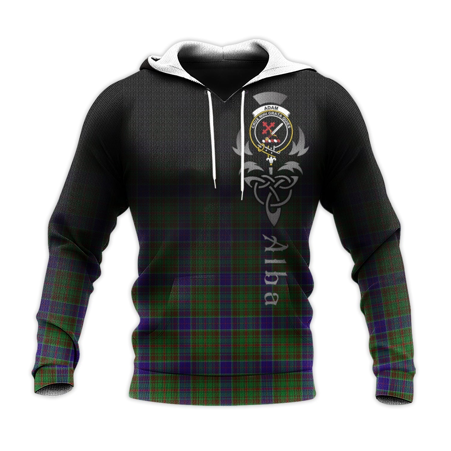 Printivon Adam Tartan Crest Alba Celtic Hoodie