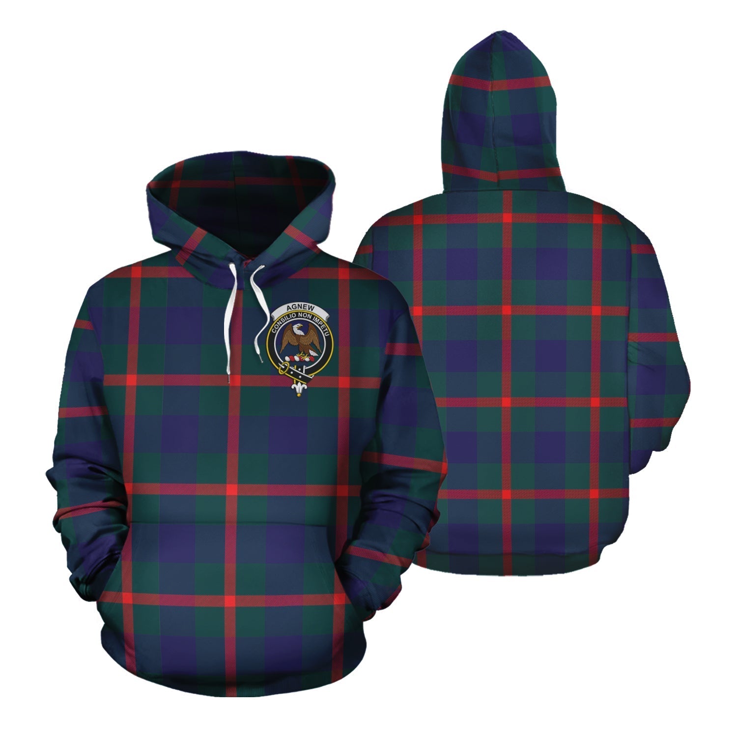 Printivon Agnew Modern Tartan Hoodie