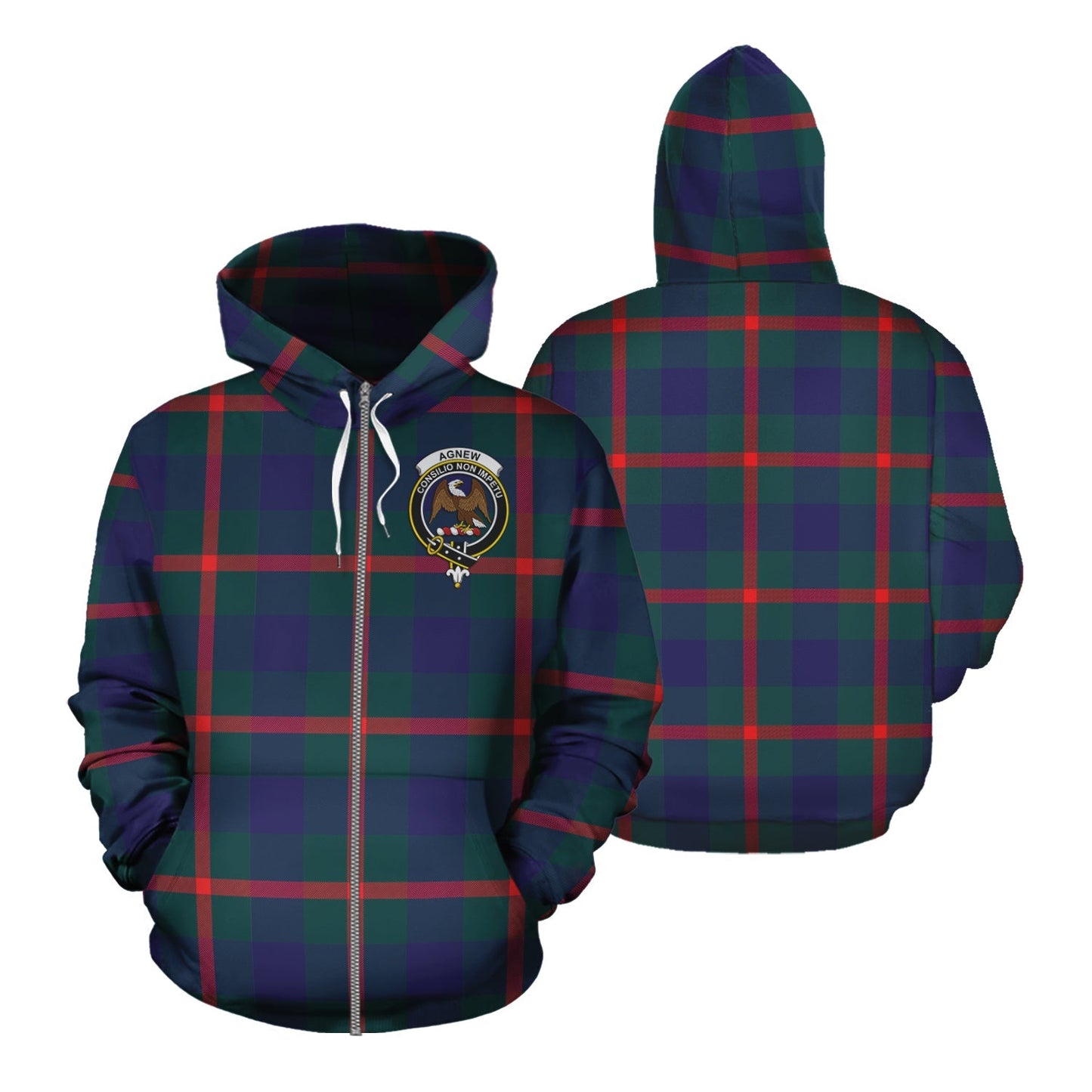 Printivon Agnew Modern Tartan Hoodie