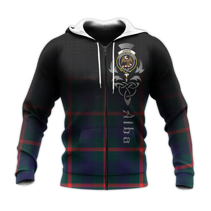 Printivon Agnew Modern Tartan Crest Alba Celtic Hoodie