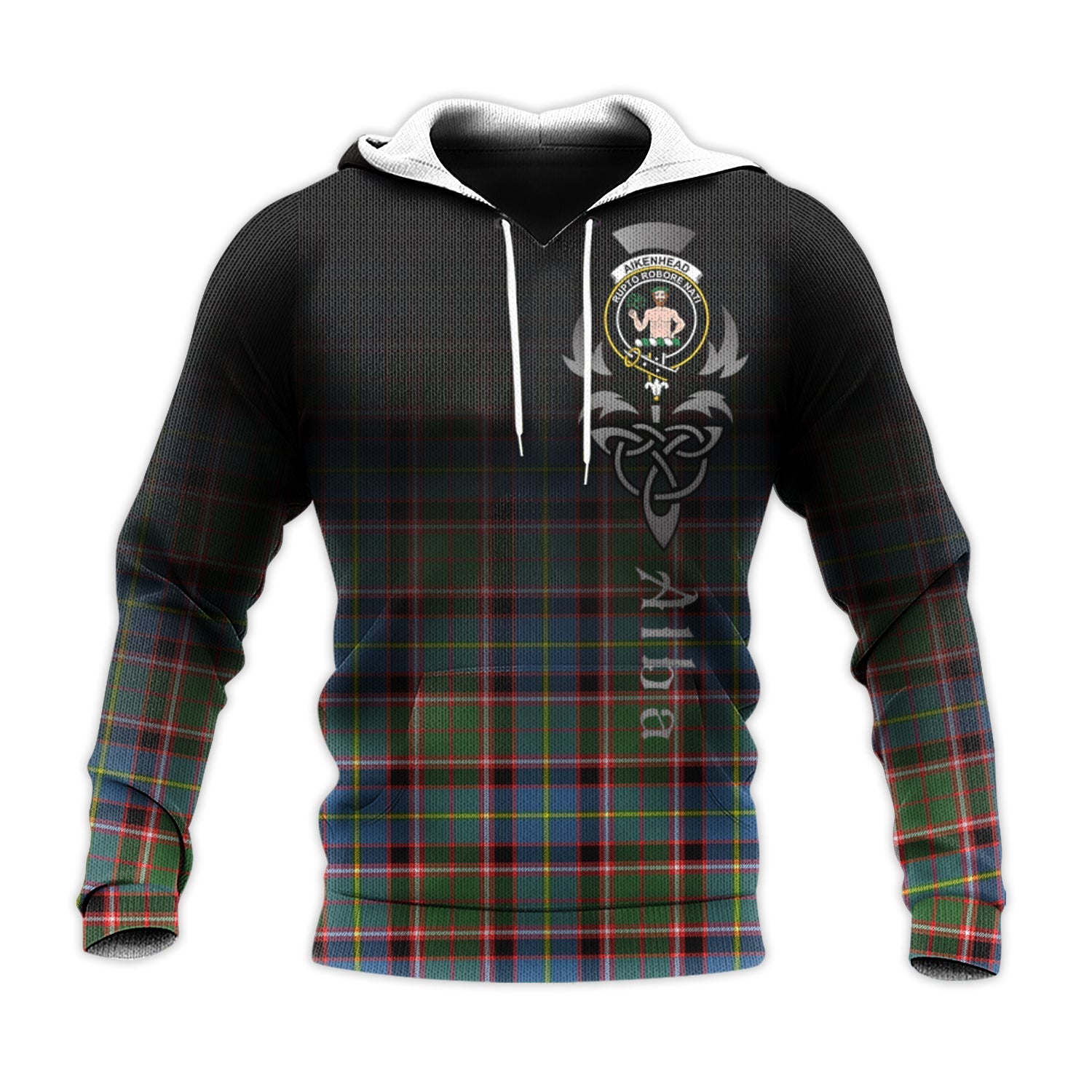 Printivon Aikenhead Tartan Crest Alba Celtic Hoodie
