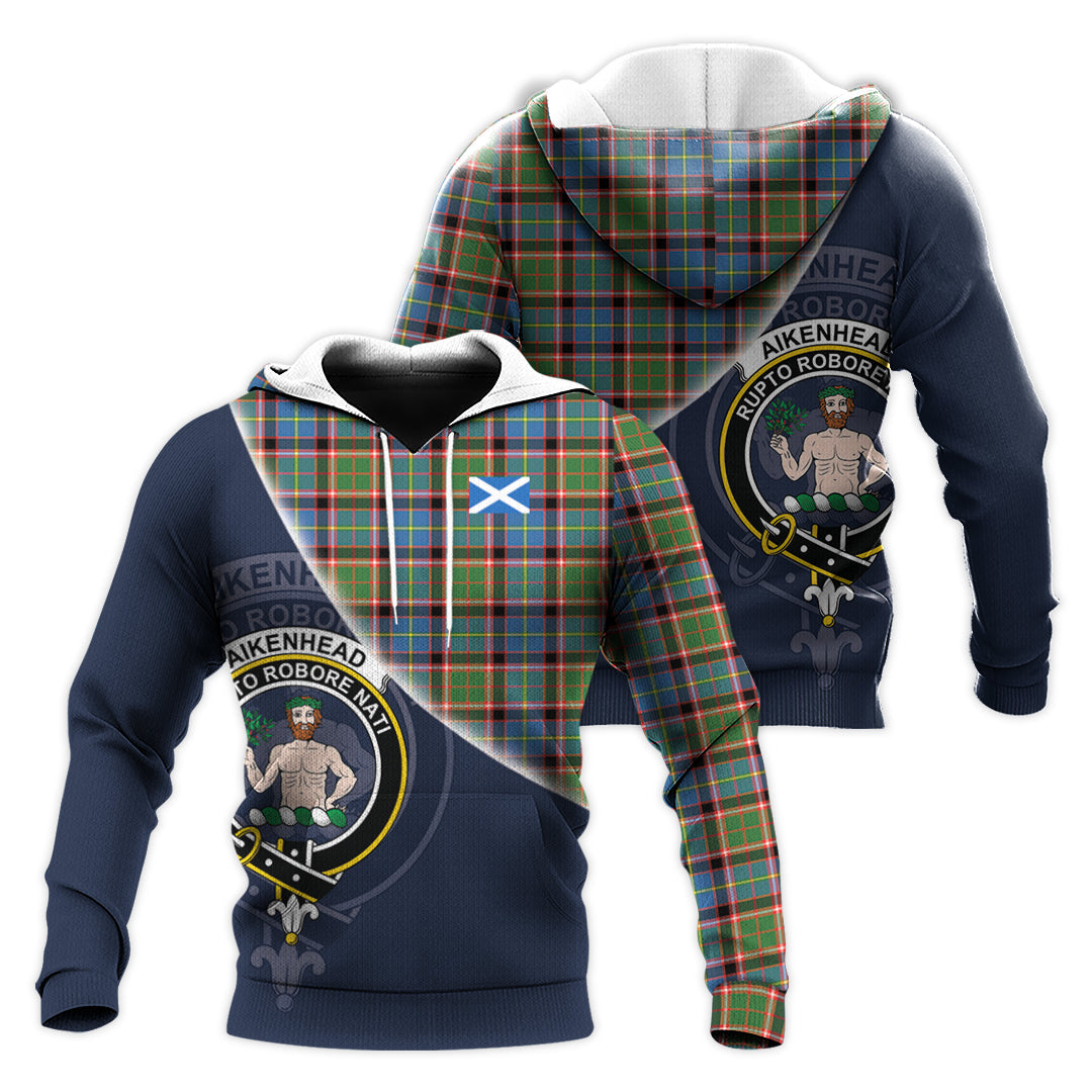 Printivon Aikenhead Tartan Scottish Crest Hoodie
