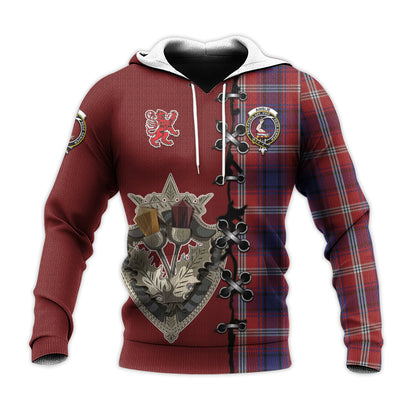 Printivon Ainslie Tartan Hoodie Lion Rampant And Celtic Thistle Style