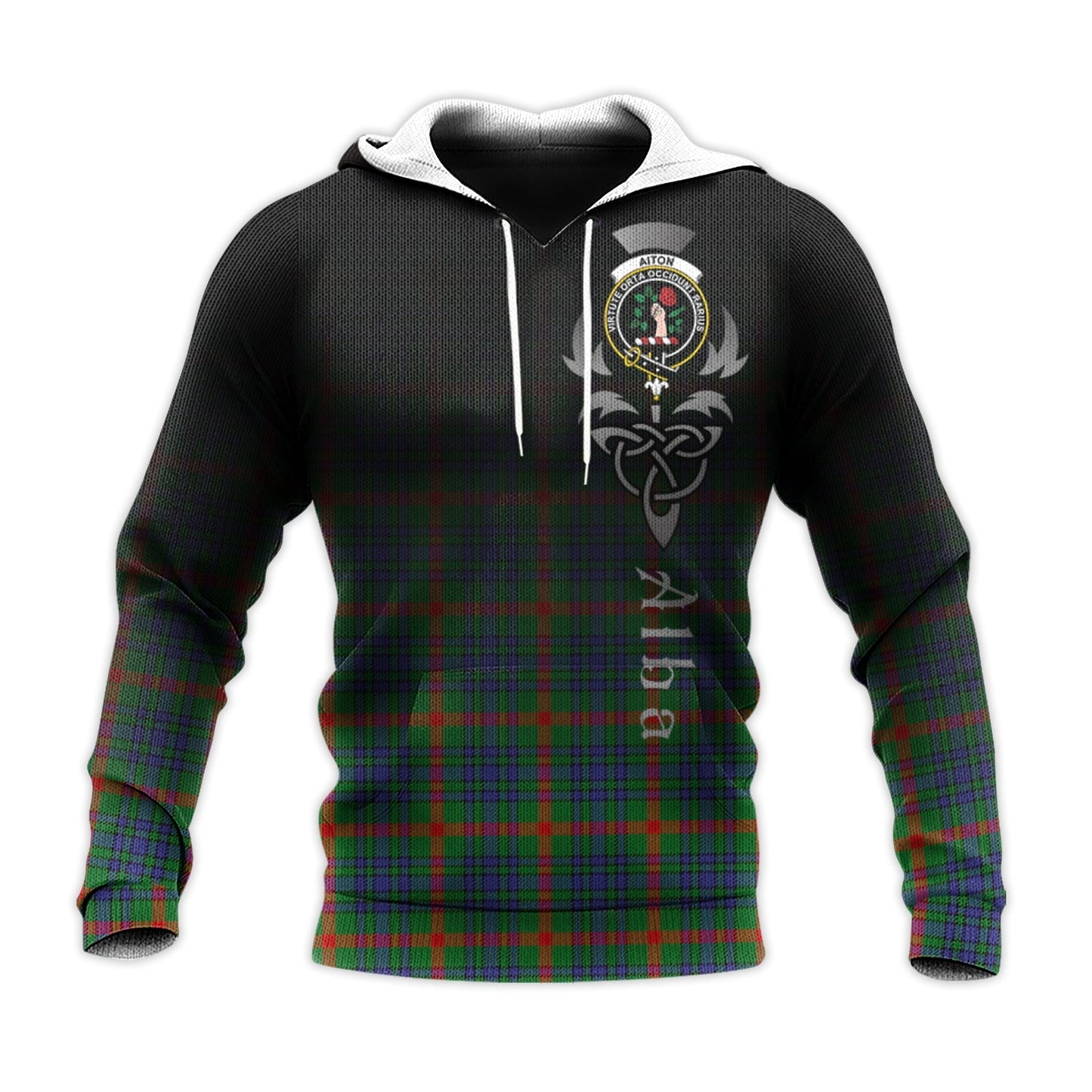 Printivon Aiton Tartan Crest Alba Celtic Hoodie