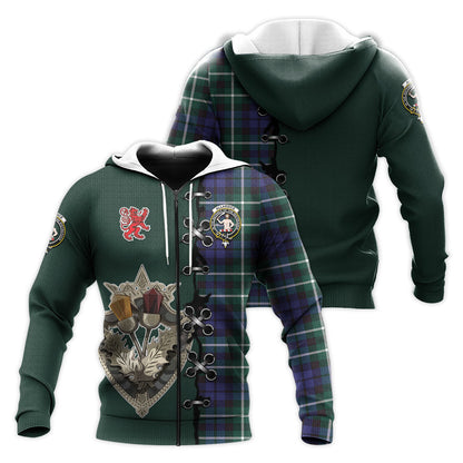 Printivon Allardice Tartan Hoodie Lion Rampant And Celtic Thistle Style